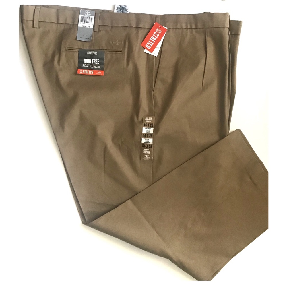 CLEARANCE Dockers NWT Big & Tall Pleated Khakis - Picture 1 of 8